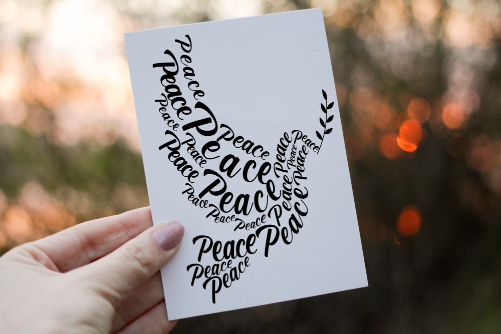 Peace Dove Birthday Card, Dove Birthday Card, Personalized Dove - Click Image to Close